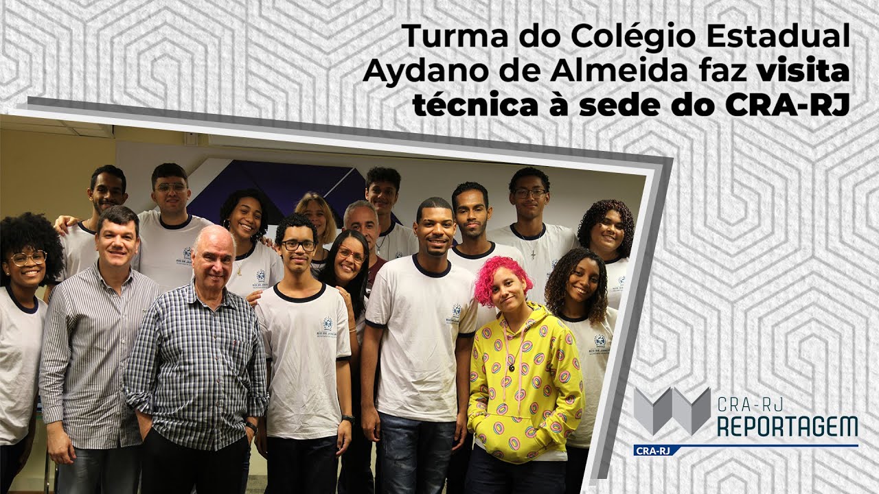 Turma do Colégio Estadual Aydano de Almeida faz visita técnica à sede do CRA-RJ