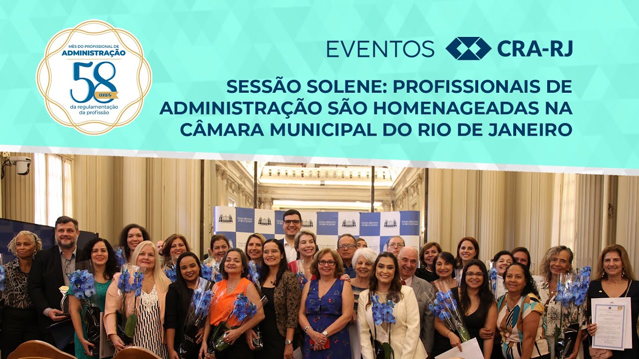 Profissionais de Administração são homenageadas na Câmara Municipal do Rio de Janeiro